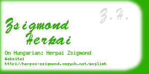 zsigmond herpai business card